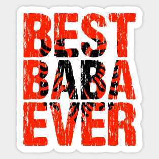 Best Baba Ever Albanian Dad Father Albania Eagle Flag Distressed Gift Sticker